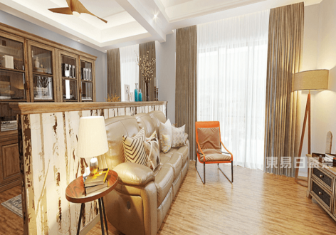 江山樾106平米现代风格三居室装修案例