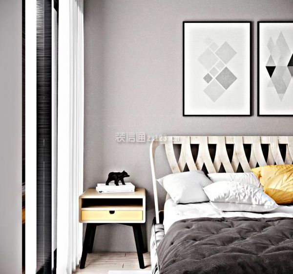 现代简约卧室装修效果图