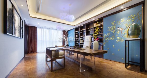 东南亚别墅书房装修效果图