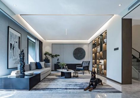 恒大翡翠湾284平米新中式清雅别墅装修案例