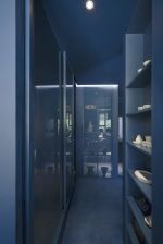 130平米现代蓝色茶室书店装修设计案例