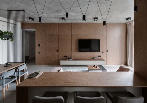 十里长江现代风格113平米装修案例