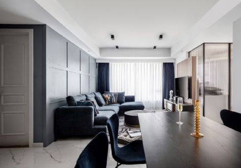 美的金科郡混搭风格140平米三居室装修设计案例