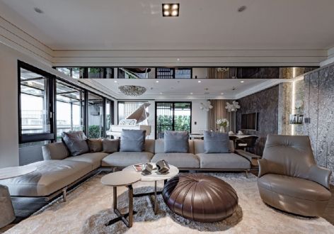 金科集美江山198平米混搭风格装修案例