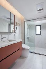 合能渝玥府100平米极简色彩三居室装修案例