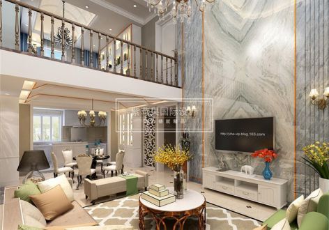 黄金海岸别墅380平美式风格装修案例