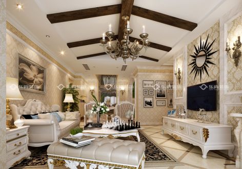 奥园水云间平层200平欧式风格装修案例
