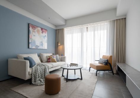 91平米舒适又温馨的现代简约风住宅设计案例