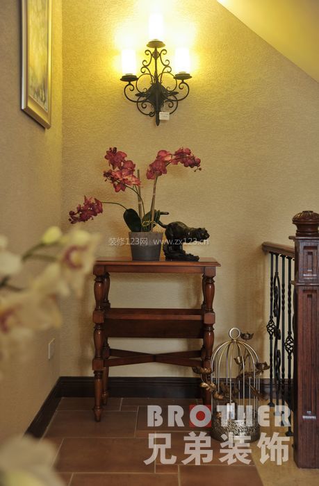 美式跃层装修效果图 2020楼梯间装饰