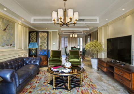 印江州璞印123平美式风格装修案例