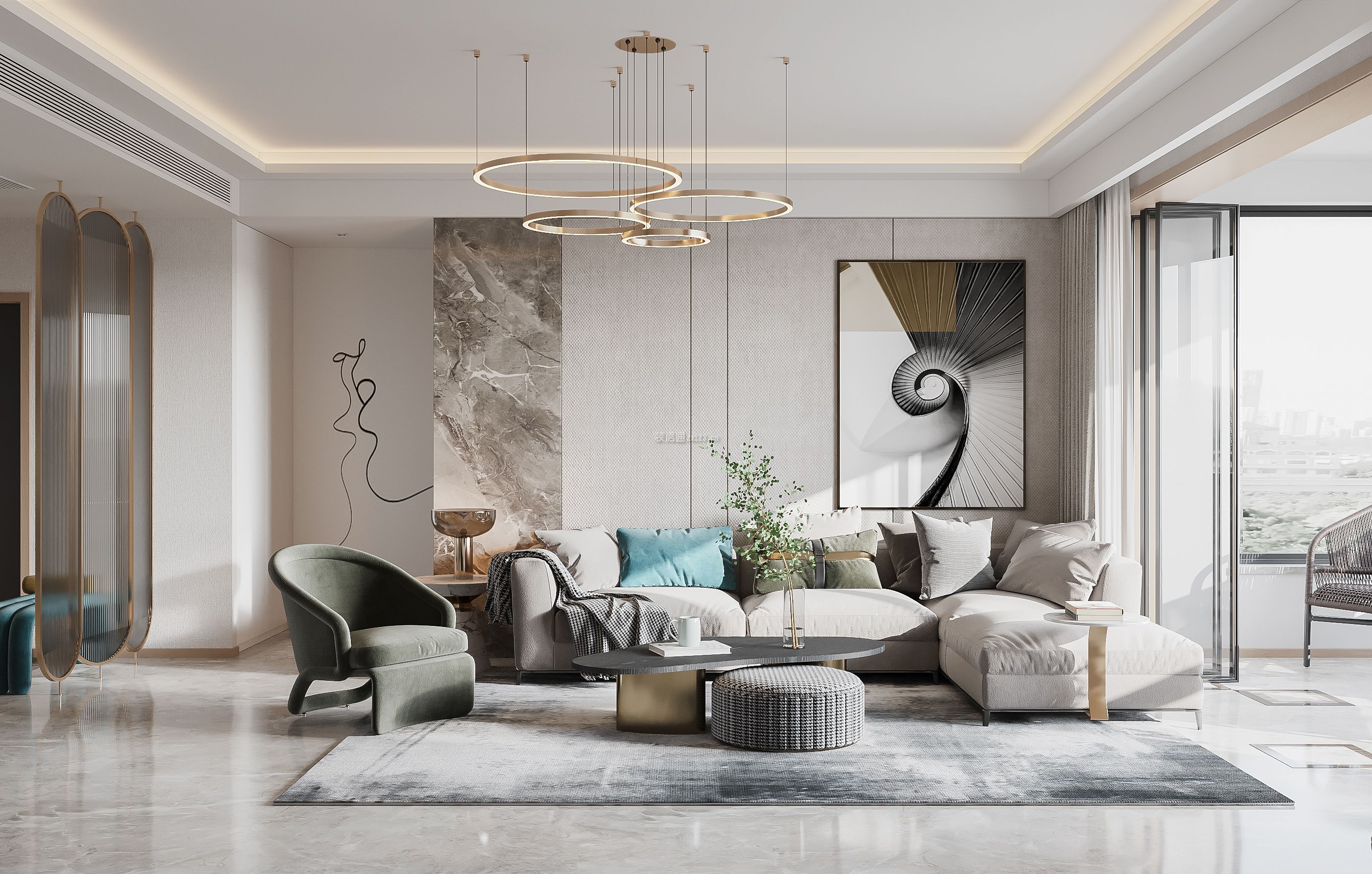 轻奢风格客厅装修 轻奢风格客厅装修设计图 轻奢风格客厅装修实景图