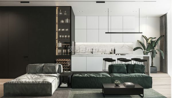 墨绿色家居设计效果图