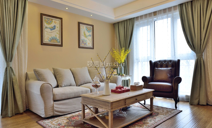 美式风格客厅装修图 美式风格客厅装修图片 美式风格客厅装修效果图