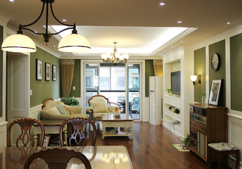 骏逸新视界117平美式风格装修案例