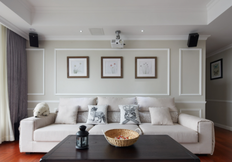 中昂彩云台113平美式风格装修案例